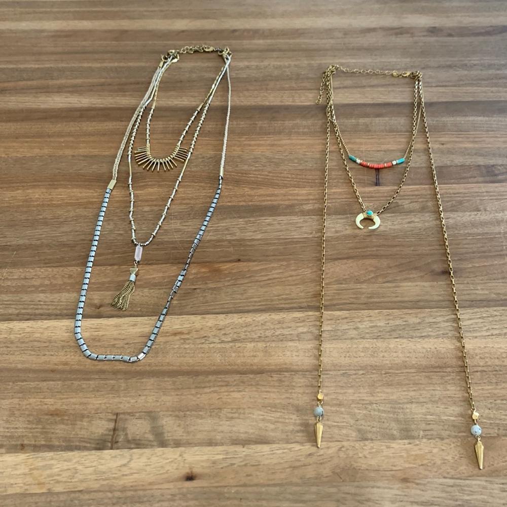 Stella & Dot 2 Three piece necklaces sold together.